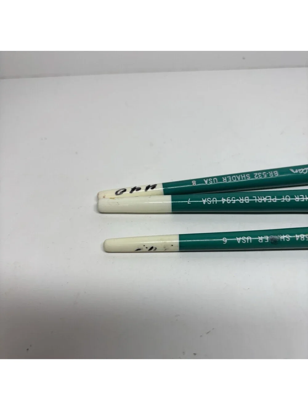 VTG Duncan Ceramic Paint Brushes Lot of 3 BR-532 BR-584 Shader Mother Of Pearl